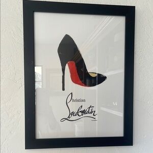 Christian Louboutin wall decor small picture framed